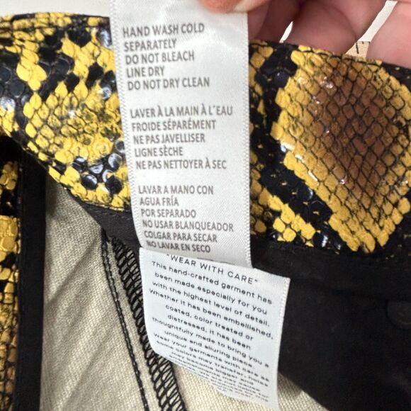 Good American 90's Icon Faux Snakeskin Pants High Waist Multi Women's 8/29 NWT - Picture 15 of 15